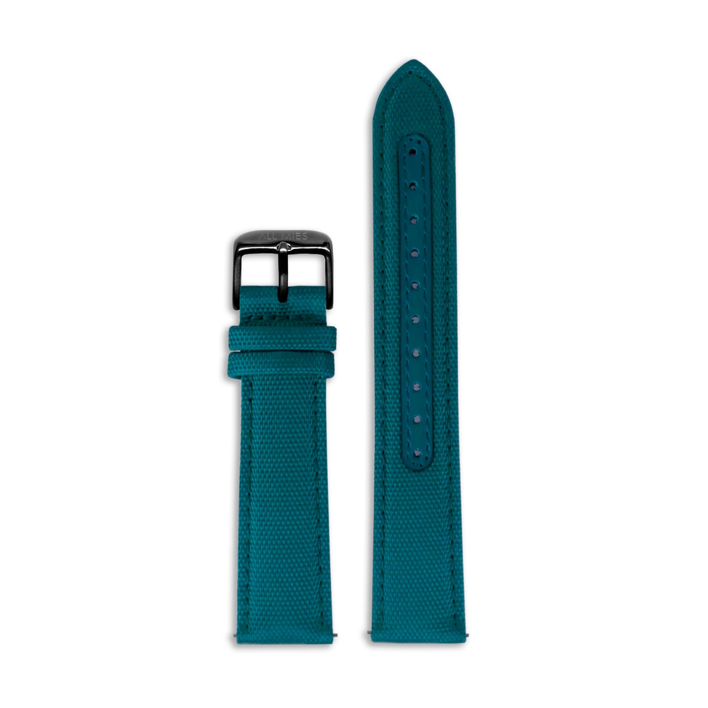 All Mies - Teal Canvas Strap - Black Buckle