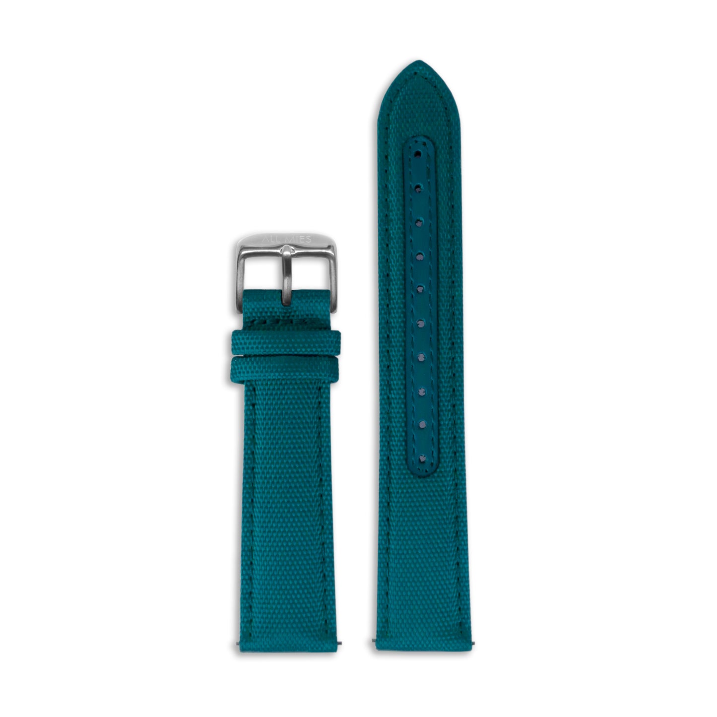 All Mies - Teal Canvas Strap - Steel Buckle