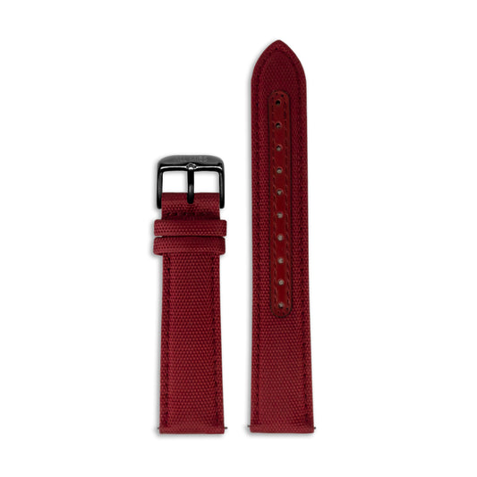 All Mies - Red Canvas Strap - Black Buckle
